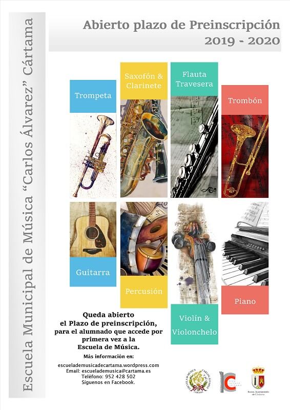 Plazo inscripción escuela música Cártama
