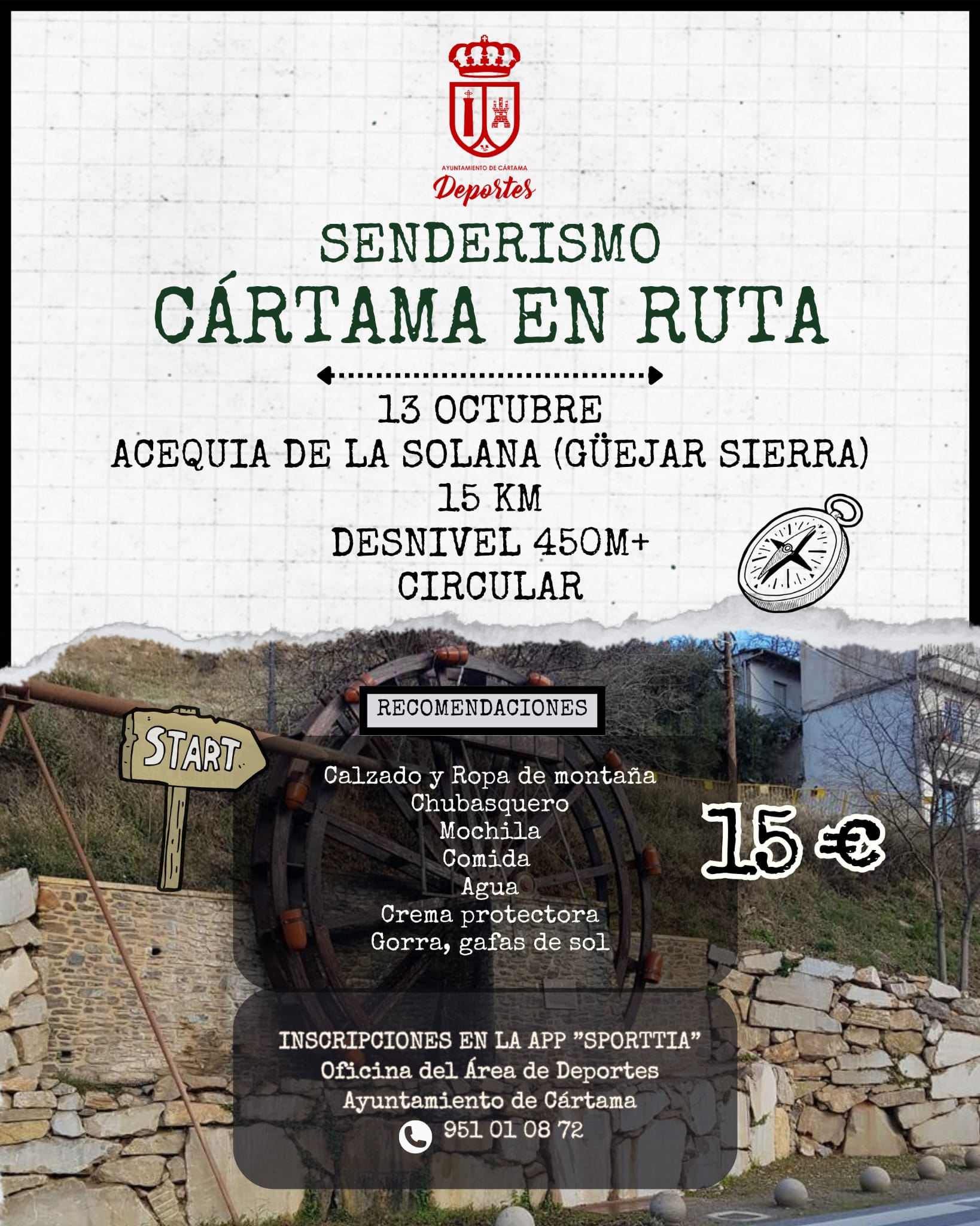 Últimas plazas disponibles para la ruta de senderismo por la Acequia de la Solana