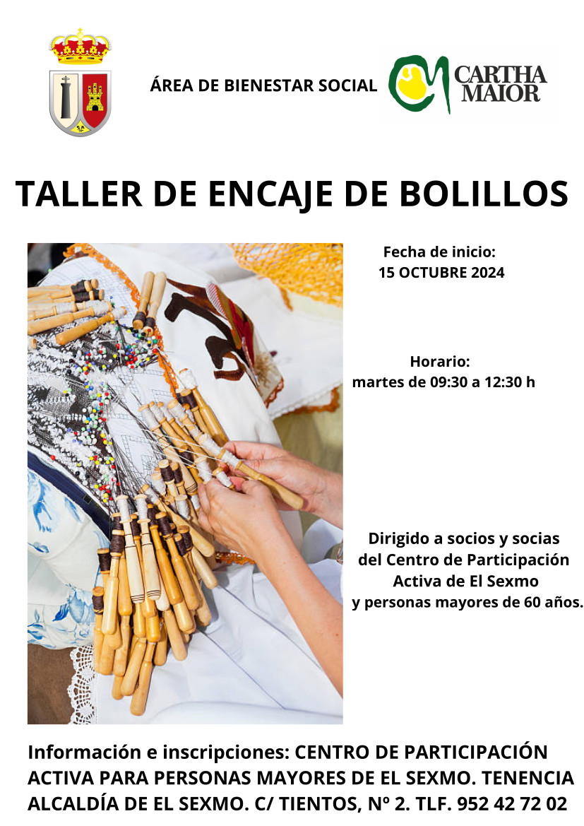 El CPA de El Sexmo acogerá una nueva edición del taller de encaje de bolillos